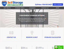 Tablet Screenshot of i45selfstorage.com